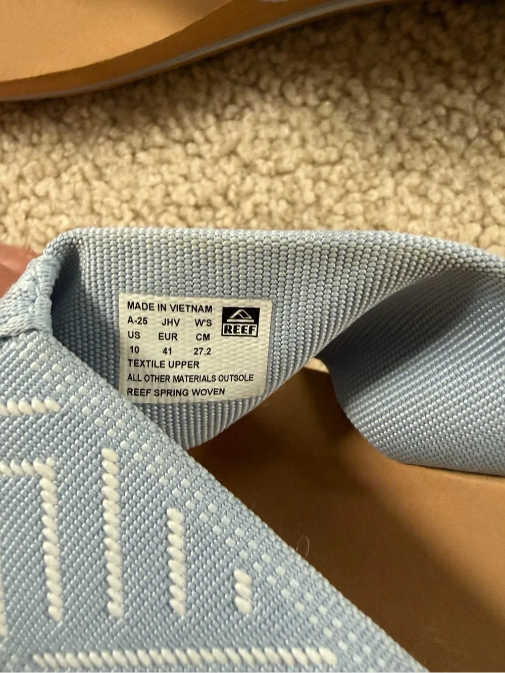 Reef Womens Light Blue Flip Flop Sandals Spring Woven Cushion Comfort Size 10